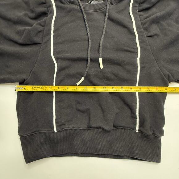Free People FP Movement Sandstorm Pullover Hoodie XS Black Oversized Cropped - Picture 8 of 16
